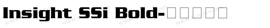Insight SSi Bold字体转换